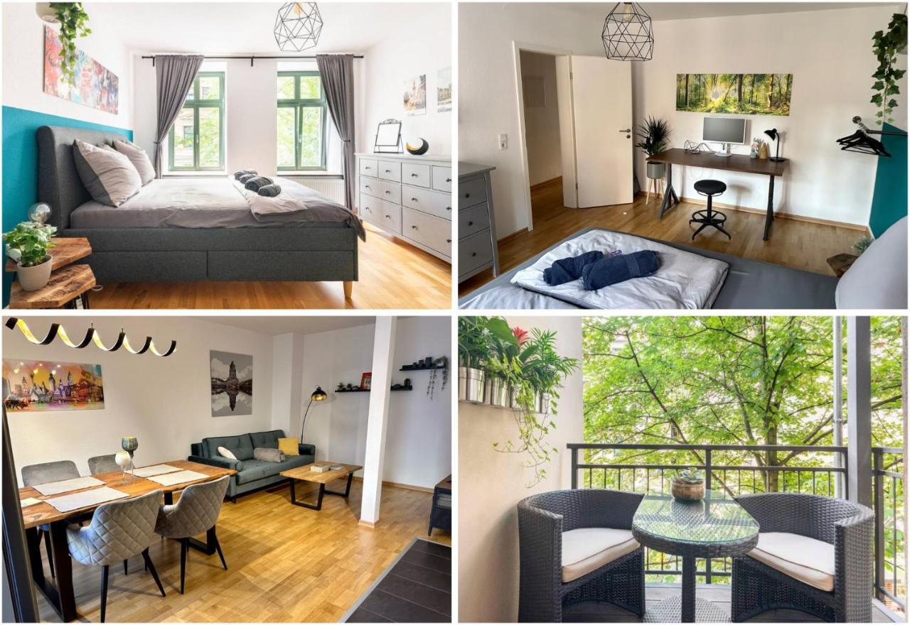 Super Zentrale, Gemutliche Wohnung Mit Balkon Leipzig Exterior foto